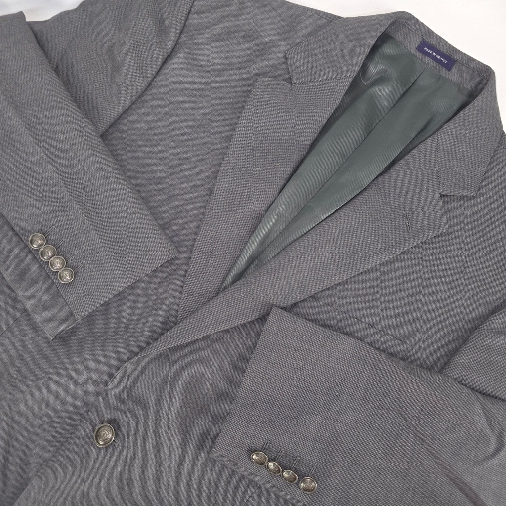 Stafford Mens 42R 100% Wool Gray Crosshatch Sport Coat Blazer Jacket Corpcore
